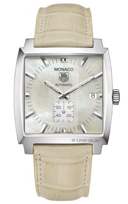 TAG Heuer Monaco Calibre 6 Paslanmaz Çelik / MOP / Alligator, referans WW2112.FC6215