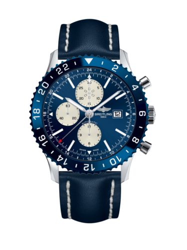 Breitling Chronoliner Paslanmaz Çelik / Mavi / Calf 46mm, referans Y2431016.C970.101X