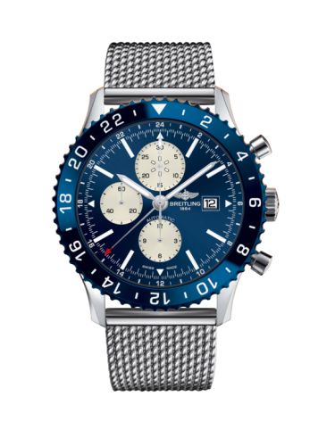 Breitling Chronoliner Paslanmaz Çelik / Mavi / Bilezik 46mm, referans Y2431016.C970.152A