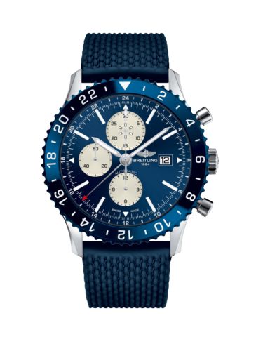 Breitling Chronoliner Paslanmaz Çelik / Mavi / Kauçuk 46mm, referans Y2431016.C970.277S
