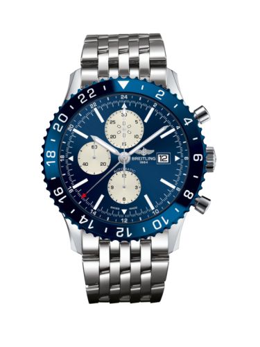 Breitling Chronoliner Paslanmaz Çelik / Mavi / Bilezik 46mm, referans Y2431016.C970.443A