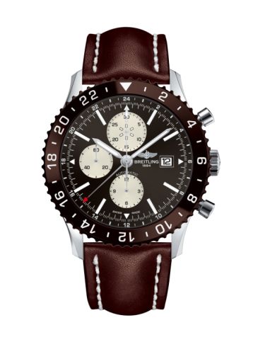Breitling Chronoliner Paslanmaz Çelik / Bronze / Calf 46mm, referans Y2431033.Q621.443X