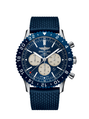Breitling Chronoliner B04 Paslanmaz Çelik / Mavi / Kauçuk 46mm, referans YB04601A.A969.277S